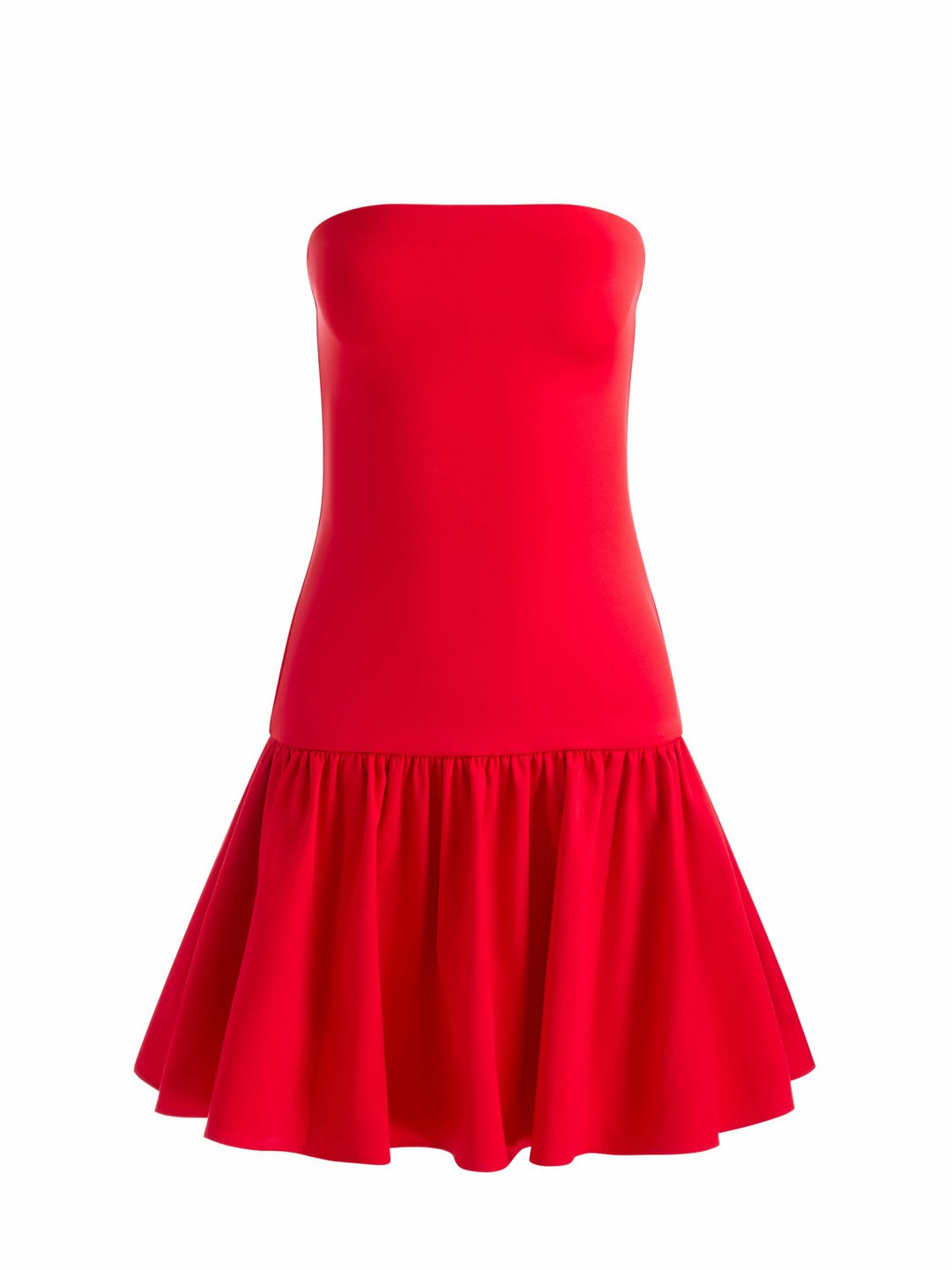 Oriana Drop Waist Mini Dress In Bright Ruby - Alice + Olivia Women