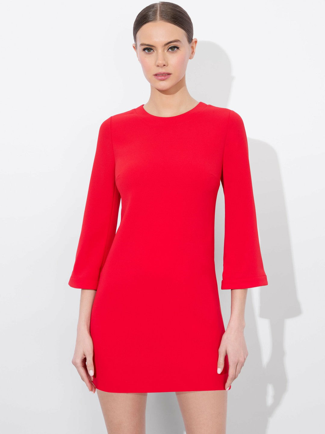 Eleonora Mini Dress In Bright Ruby - Alice + Olivia Women
