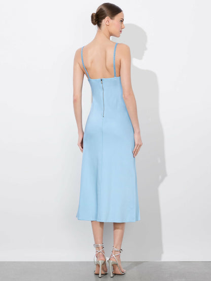 Kiro Slip Dress In Mineral Blue - Alice + Olivia Women