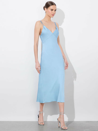 Kiro Slip Dress In Mineral Blue - Alice + Olivia Women