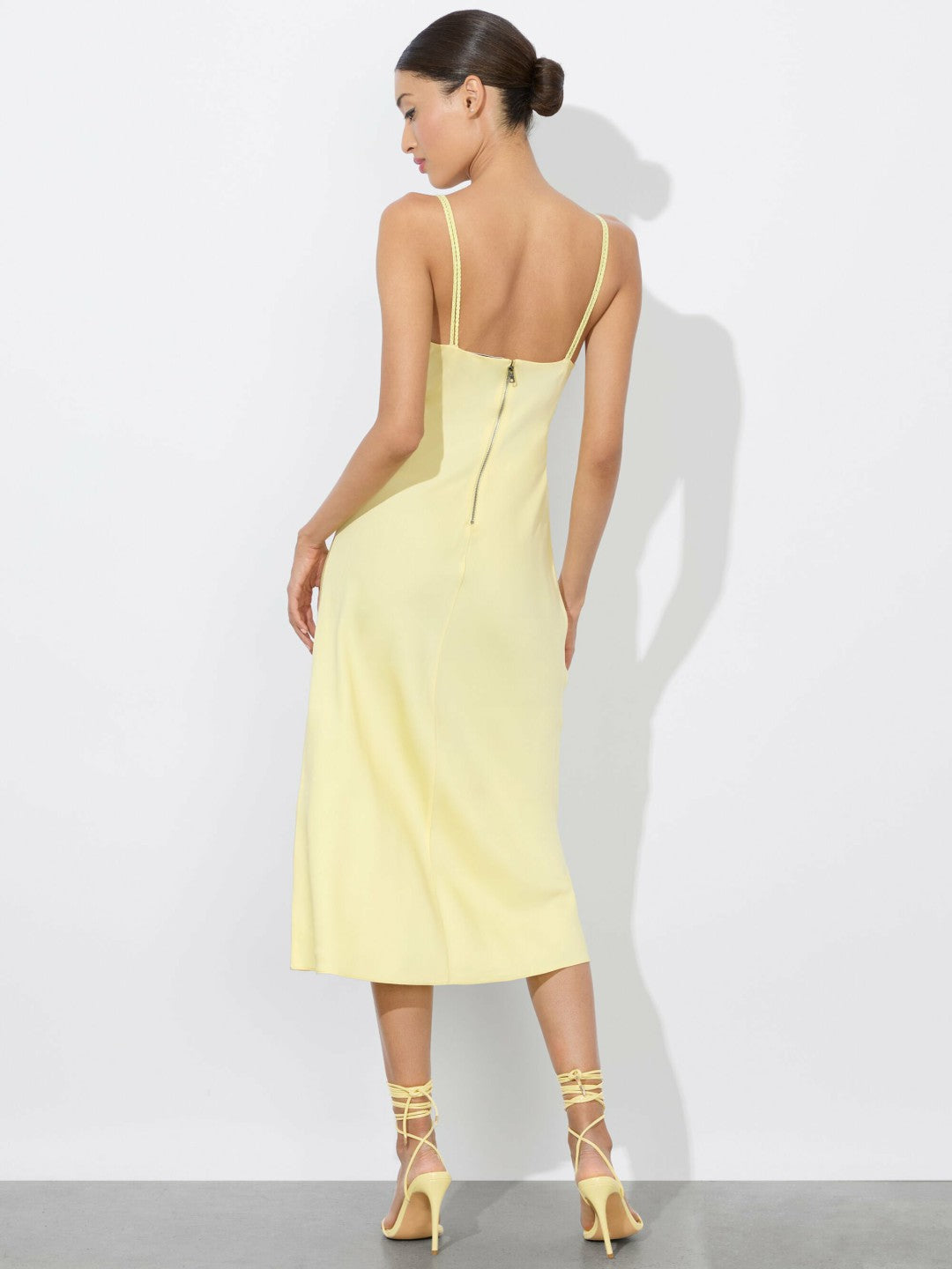 Kiro Slip Dress In Butter - Alice + Olivia Women