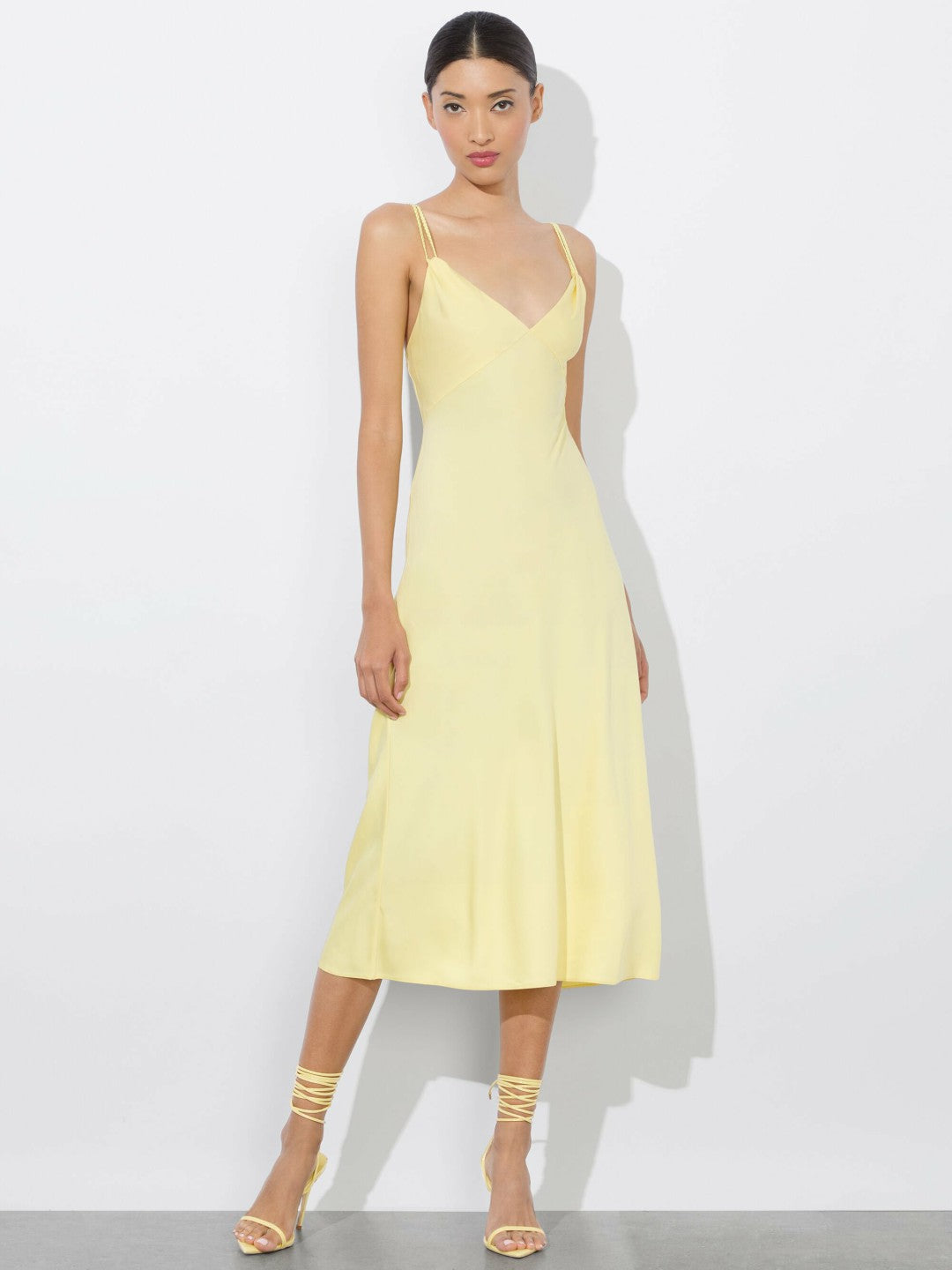 Kiro Slip Dress In Butter - Alice + Olivia Women