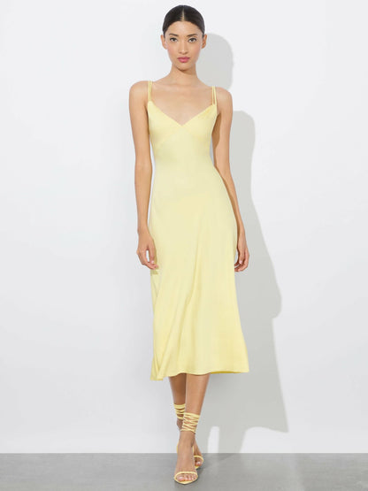 Kiro Slip Dress In Butter - Alice + Olivia Women