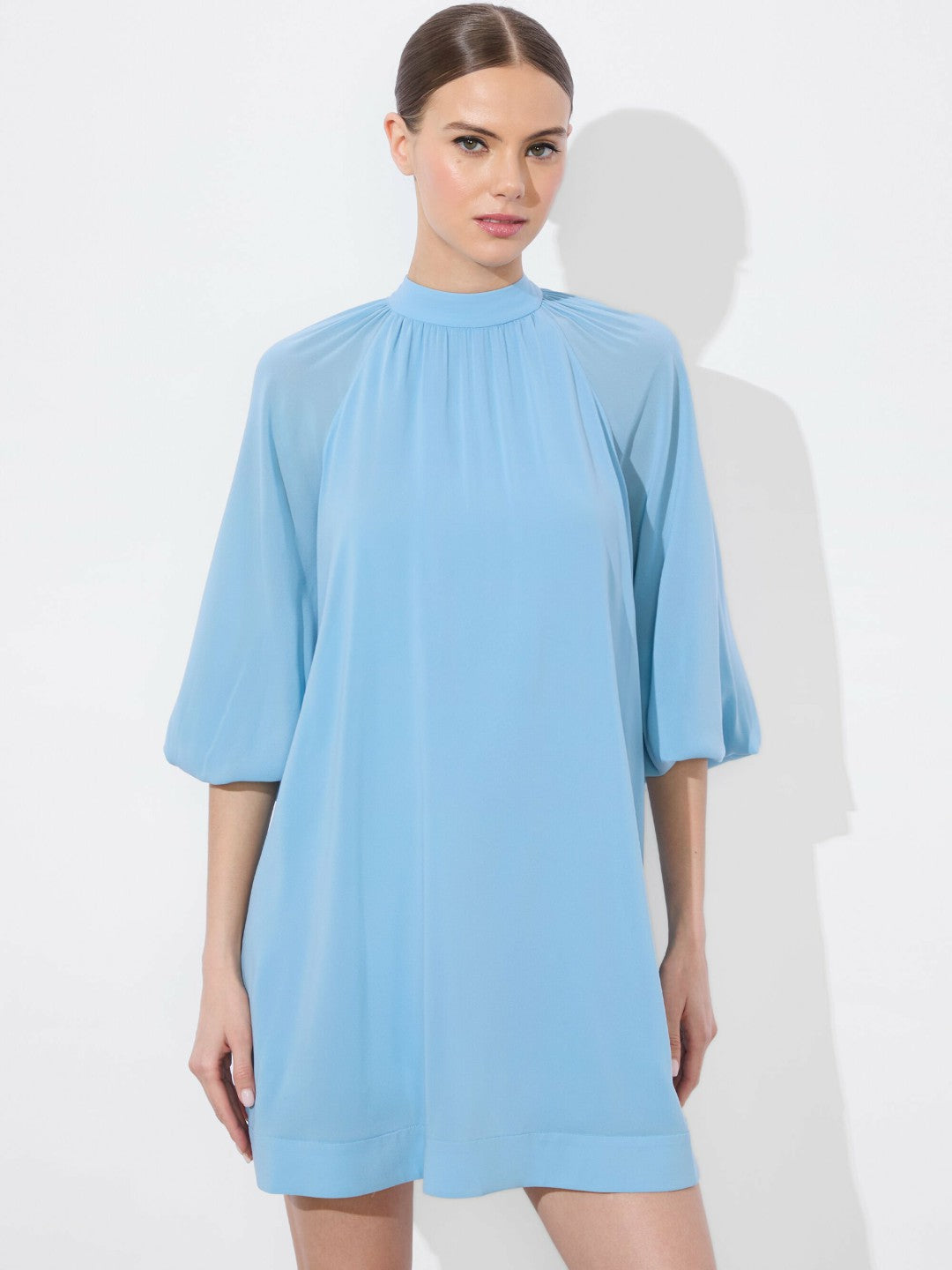 Gracen Trapeze Mini Dress In Mineral Blue - Alice + Olivia Women