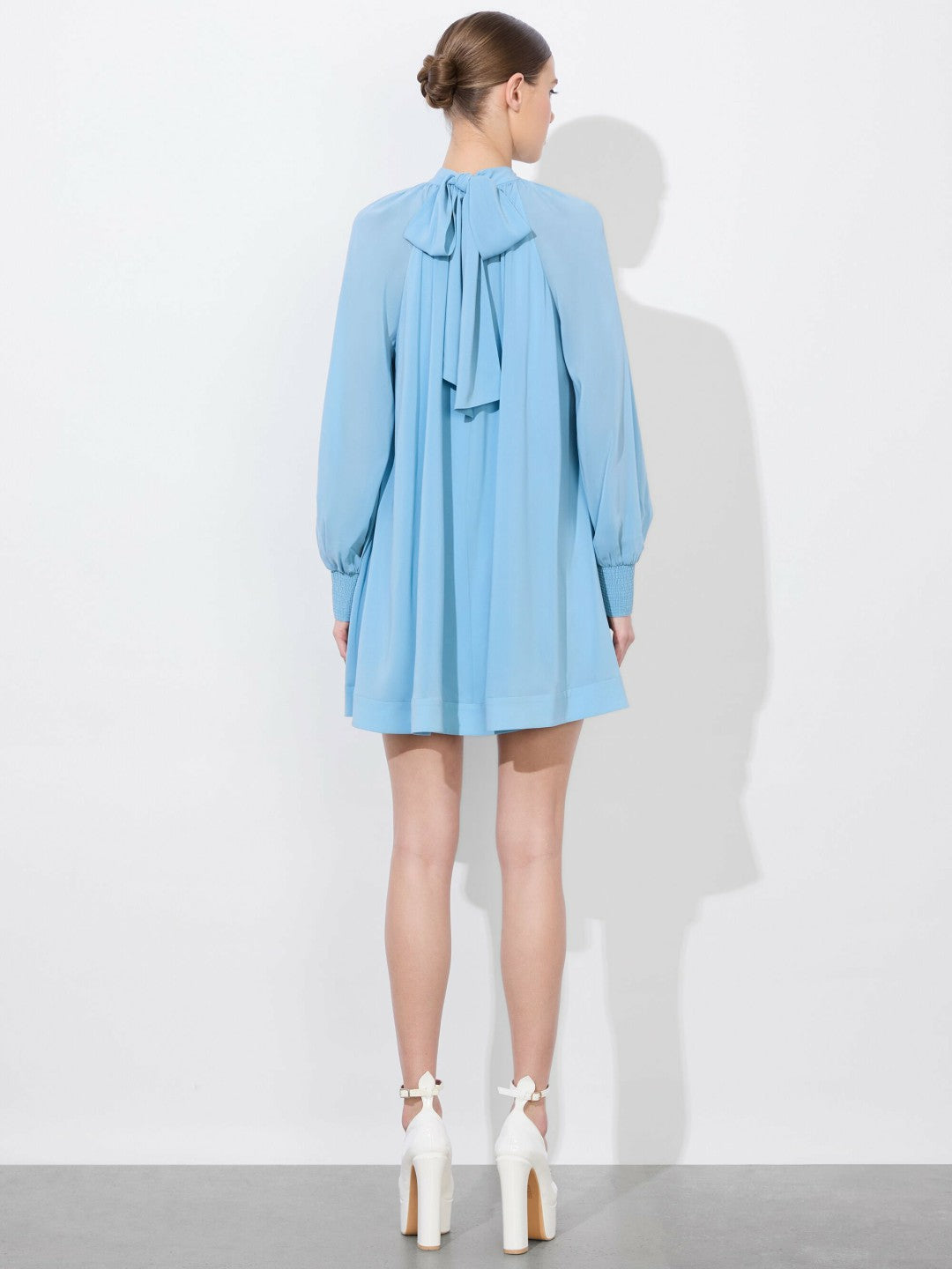 Gracen Trapeze Mini Dress In Mineral Blue - Alice + Olivia Women