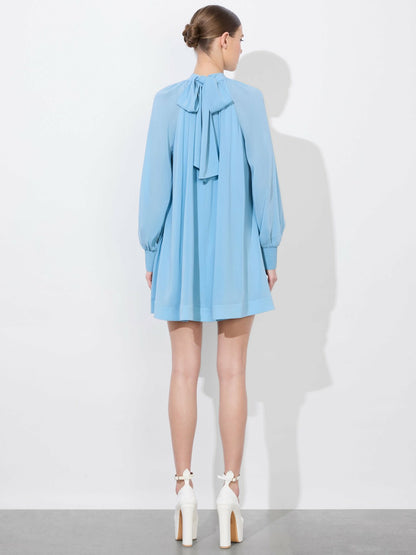Gracen Trapeze Mini Dress In Mineral Blue - Alice + Olivia Women