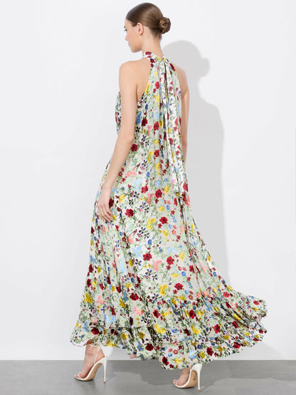 Jovie Maxi Dress In Dollhouse - Alice + Olivia Women