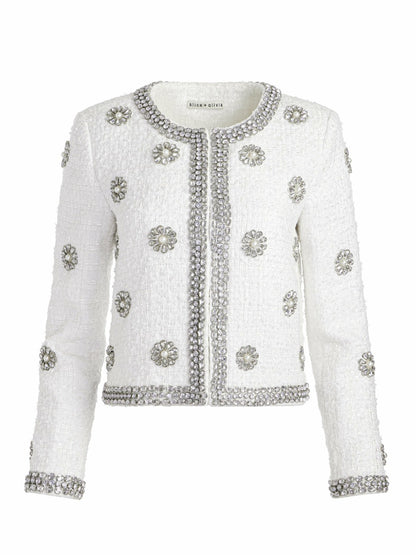Kidman Jacket In Off White - Alice + Olivia Women