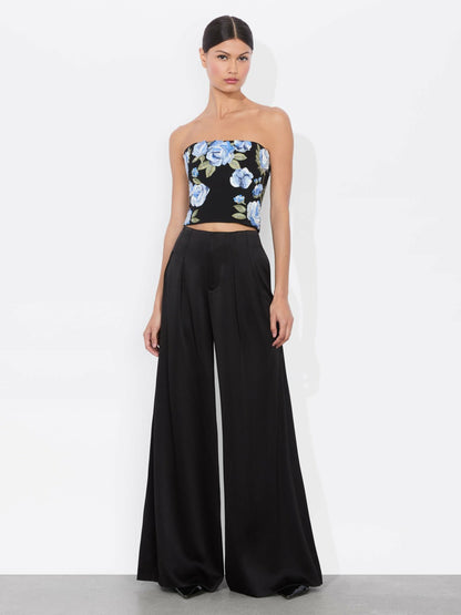Cece Embellished Top In Black Multi - Alice + Olivia Women
