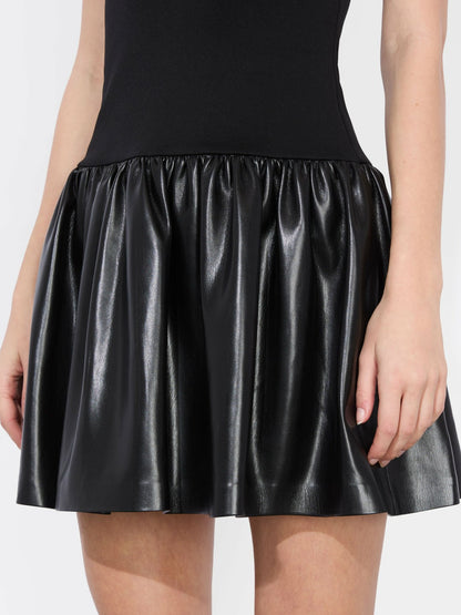 Ella Drop Waist Mini Dress In Black - Alice + Olivia Women