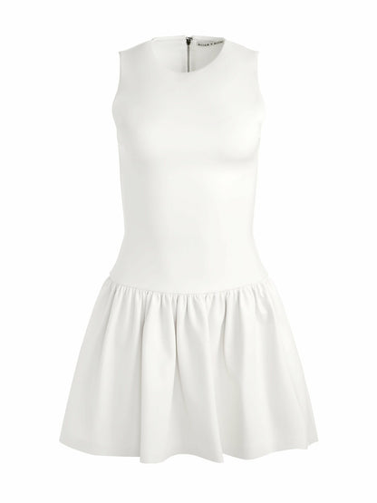 Ella Drop Waist Mini Dress In Off White - Alice + Olivia Women