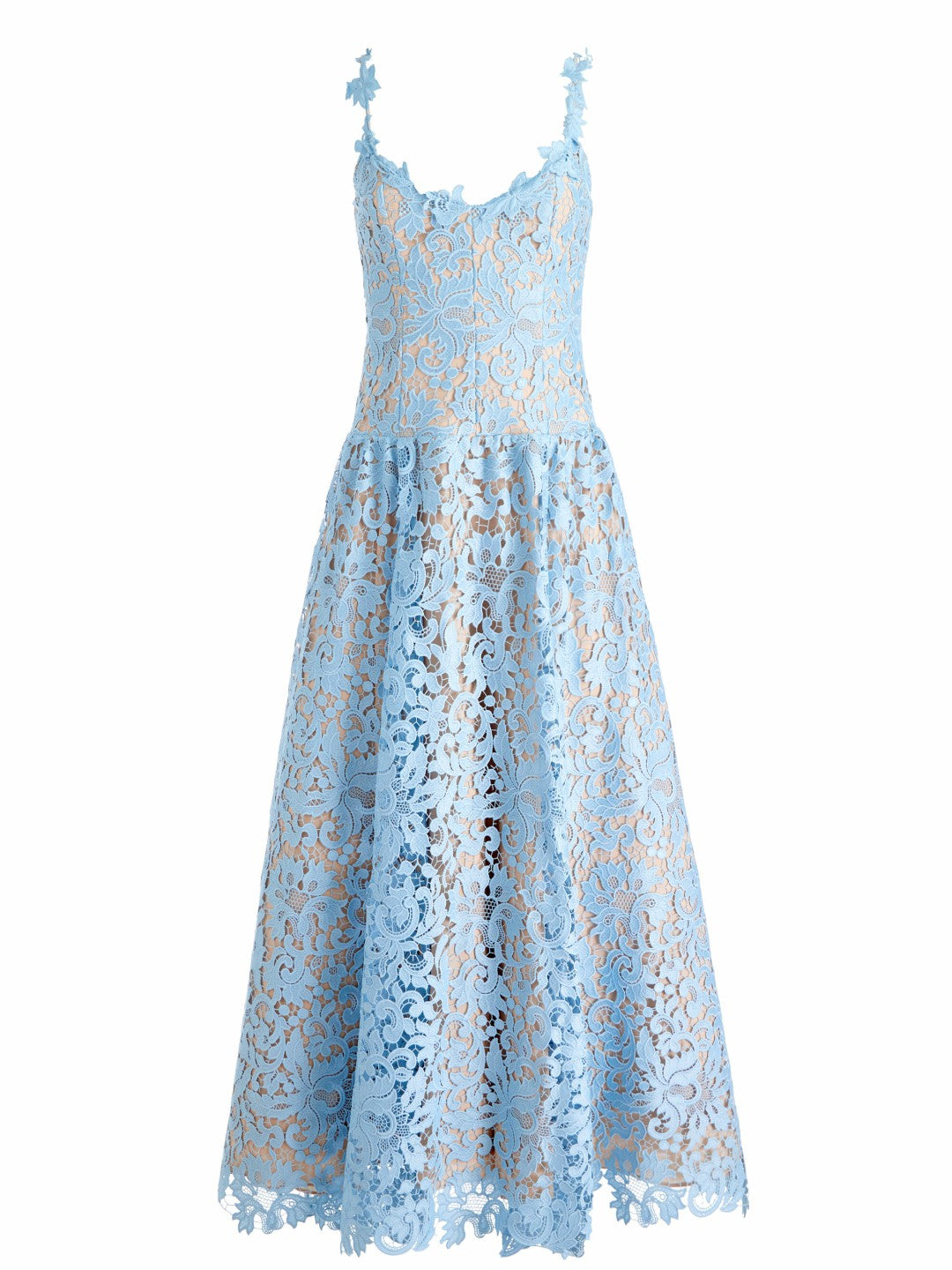 Anabella Drop Waist Dress In Mineral Blue - Alice + Olivia Women