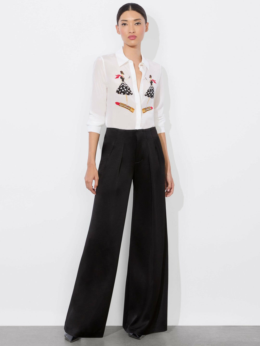 Willa Silk Blouse In I Am Woman Off White - Alice + Olivia Women