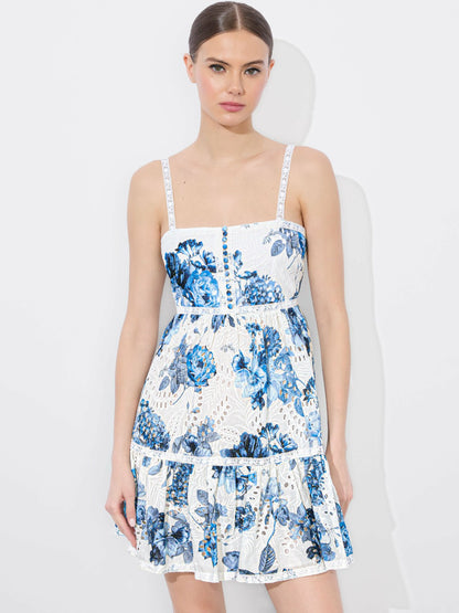 Fallon Babydoll Mini Dress In Affection Small - Alice + Olivia Women