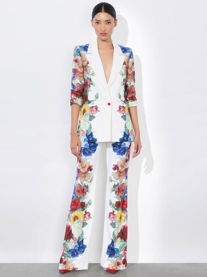 Denny Boyfriend Blazer In Garden Brunch Off White - Alice + Olivia Women