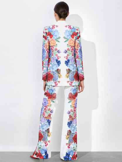 Denny Boyfriend Blazer In Garden Brunch Off White - Alice + Olivia Women
