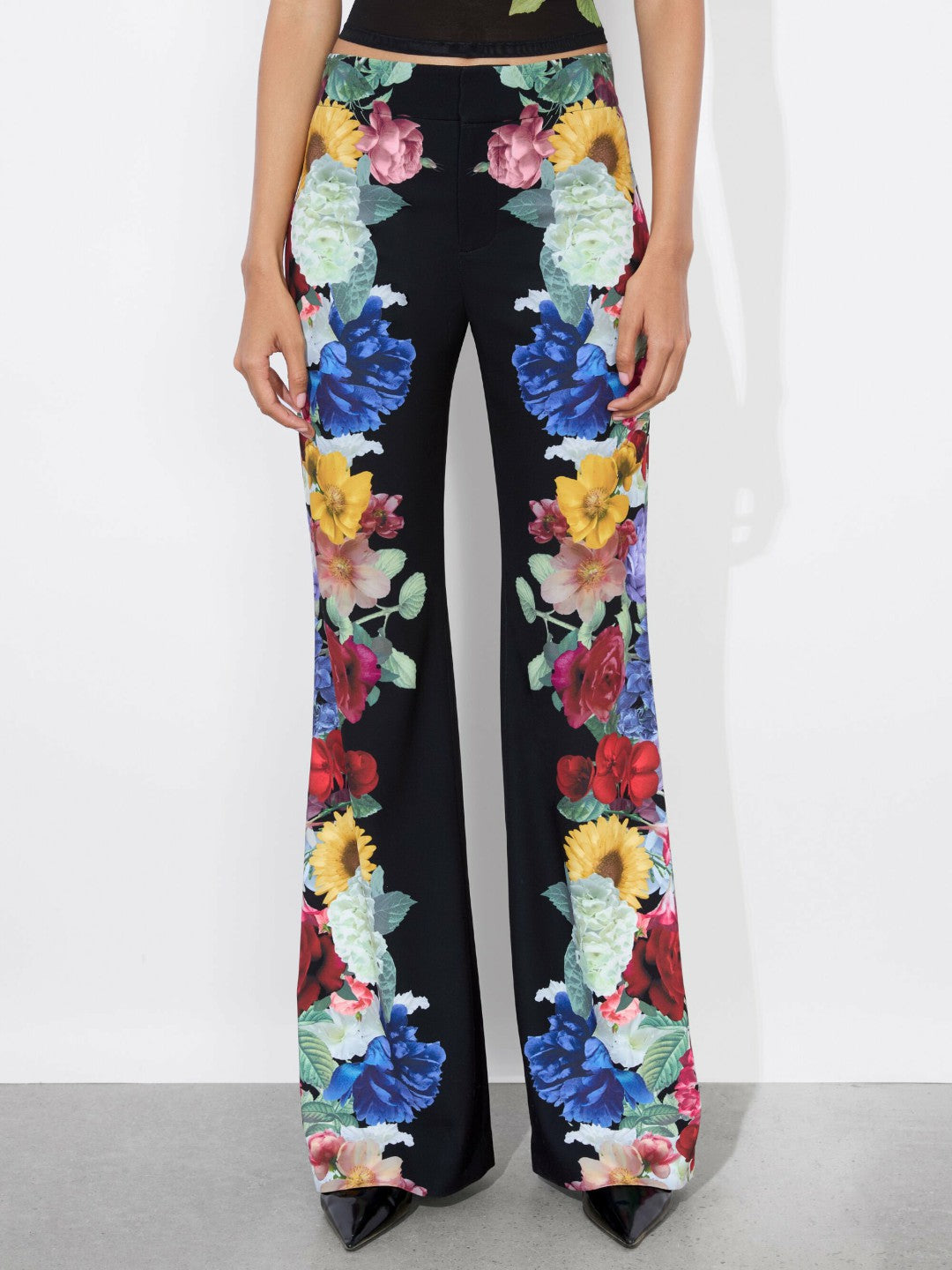 Andrew Pant In Garden Brunch Black - Alice + Olivia Women
