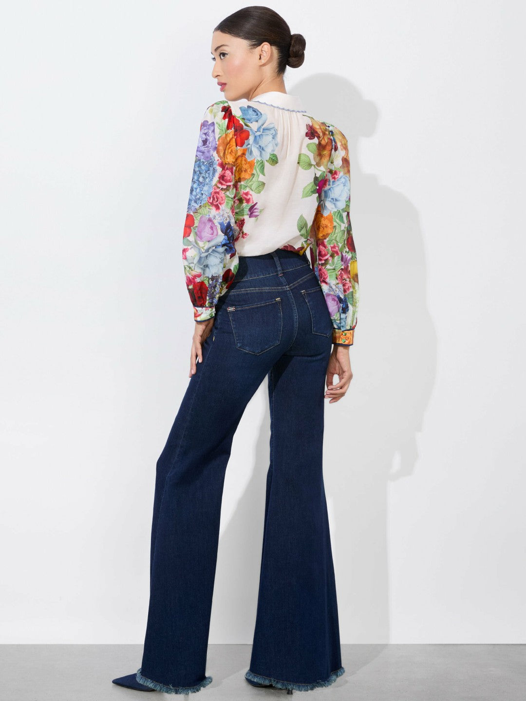 Roanne Button Down In Garden Brunch Off White - Alice + Olivia Women