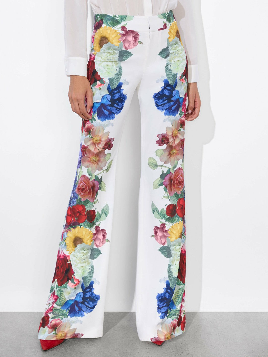 Andrew Pant In Garden Brunch Off White - Alice + Olivia Women
