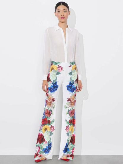 Andrew Pant In Garden Brunch Off White - Alice + Olivia Women