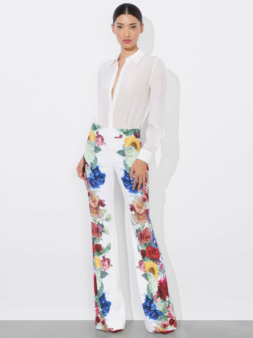 Andrew Pant In Garden Brunch Off White - Alice + Olivia Women