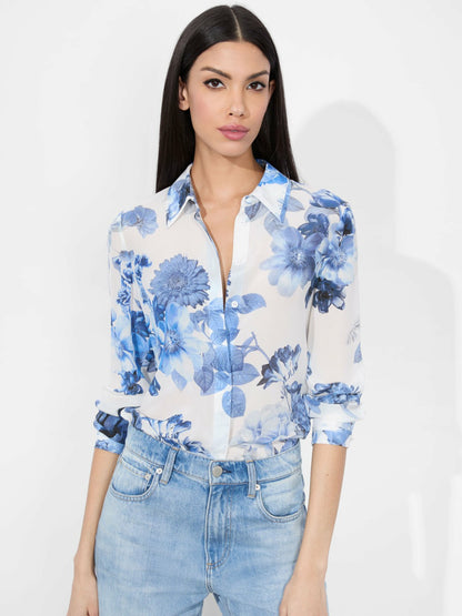 Willa Silk Blouse In Affection Small - Alice + Olivia Women
