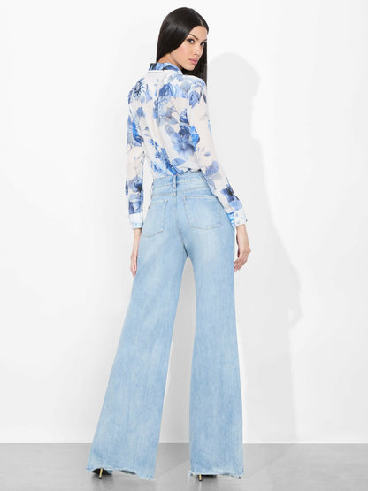 Willa Silk Blouse In Affection Small - Alice + Olivia Women
