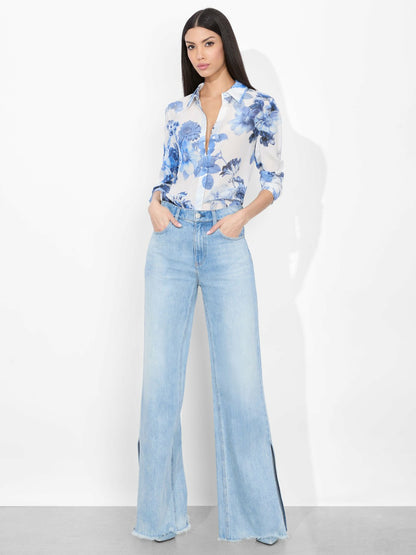 Willa Silk Blouse In Affection Small - Alice + Olivia Women