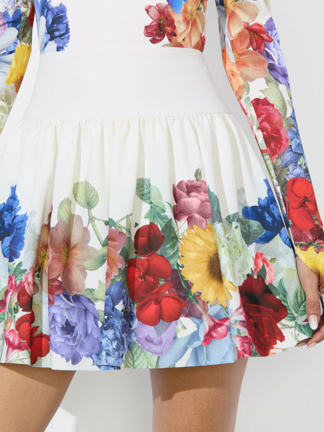 Ella Mini Skirt In Garden Brunch Off White - Alice + Olivia Women