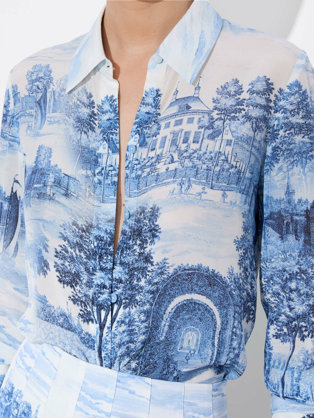 Willa Silk Blouse In Chateau - Alice + Olivia Women