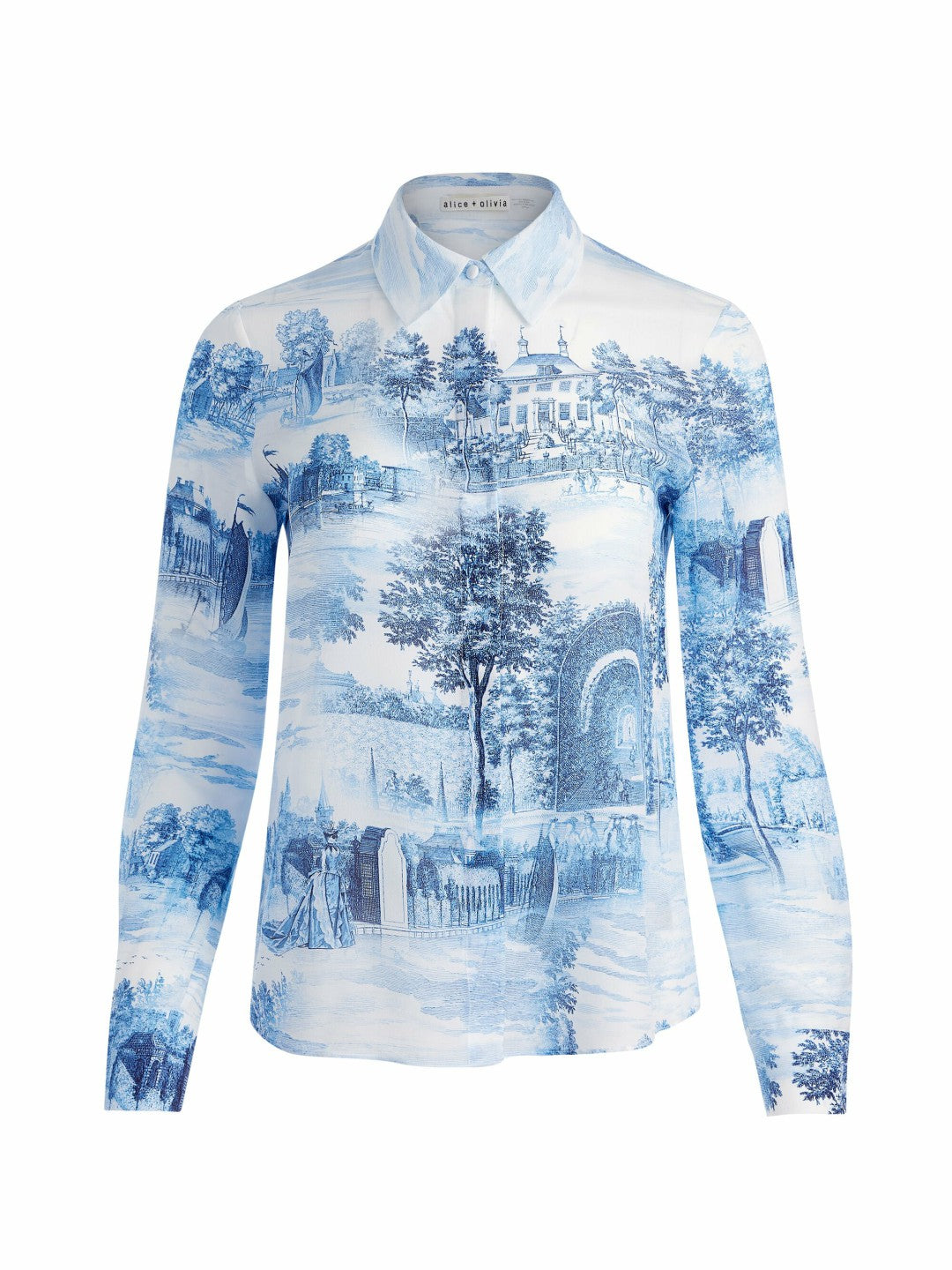 Willa Silk Blouse In Chateau - Alice + Olivia Women