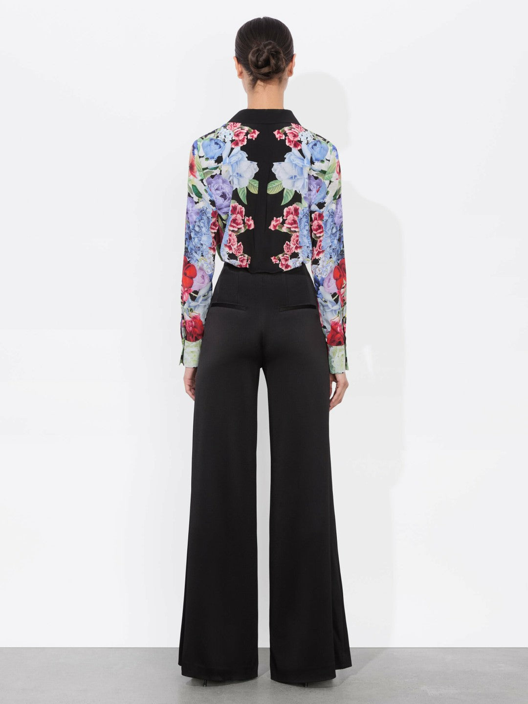 Brady Silk Blouse In Garden Brunch Black - Alice + Olivia Women