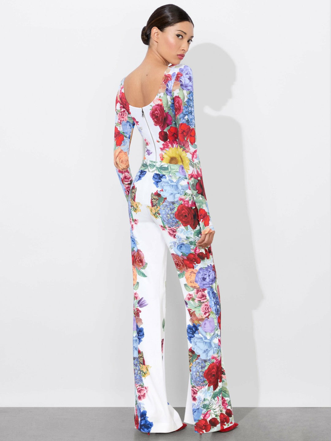 Rhys Ballet Bodysuit In Garden Brunch Off White - Alice + Olivia Women