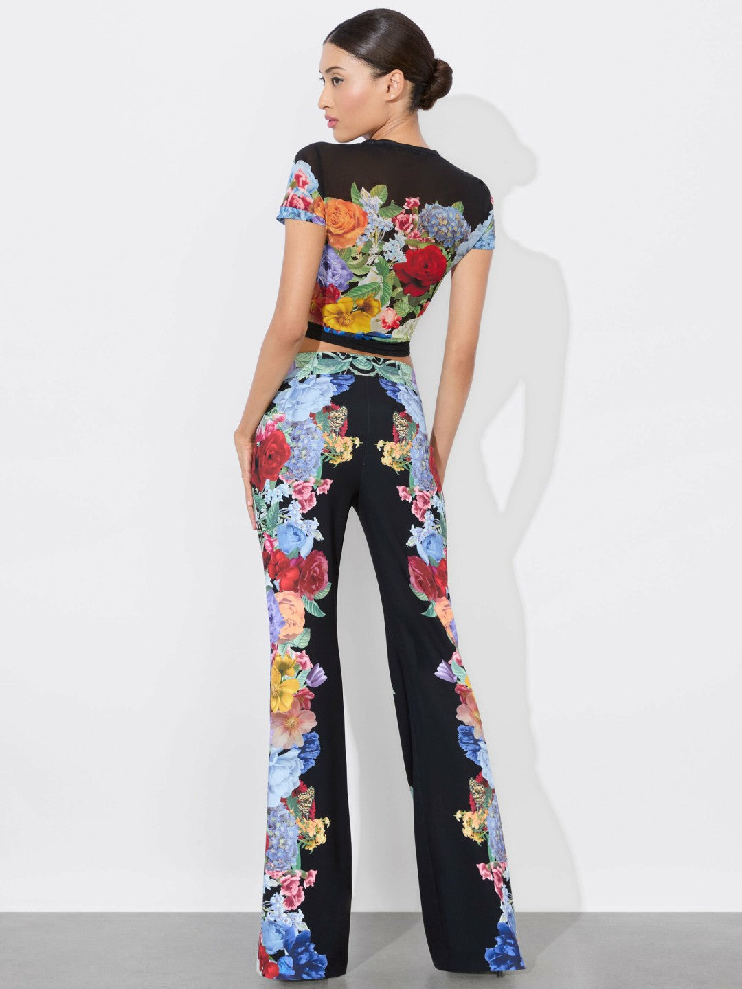Tess Tee In Garden Brunch Black - Alice + Olivia Women