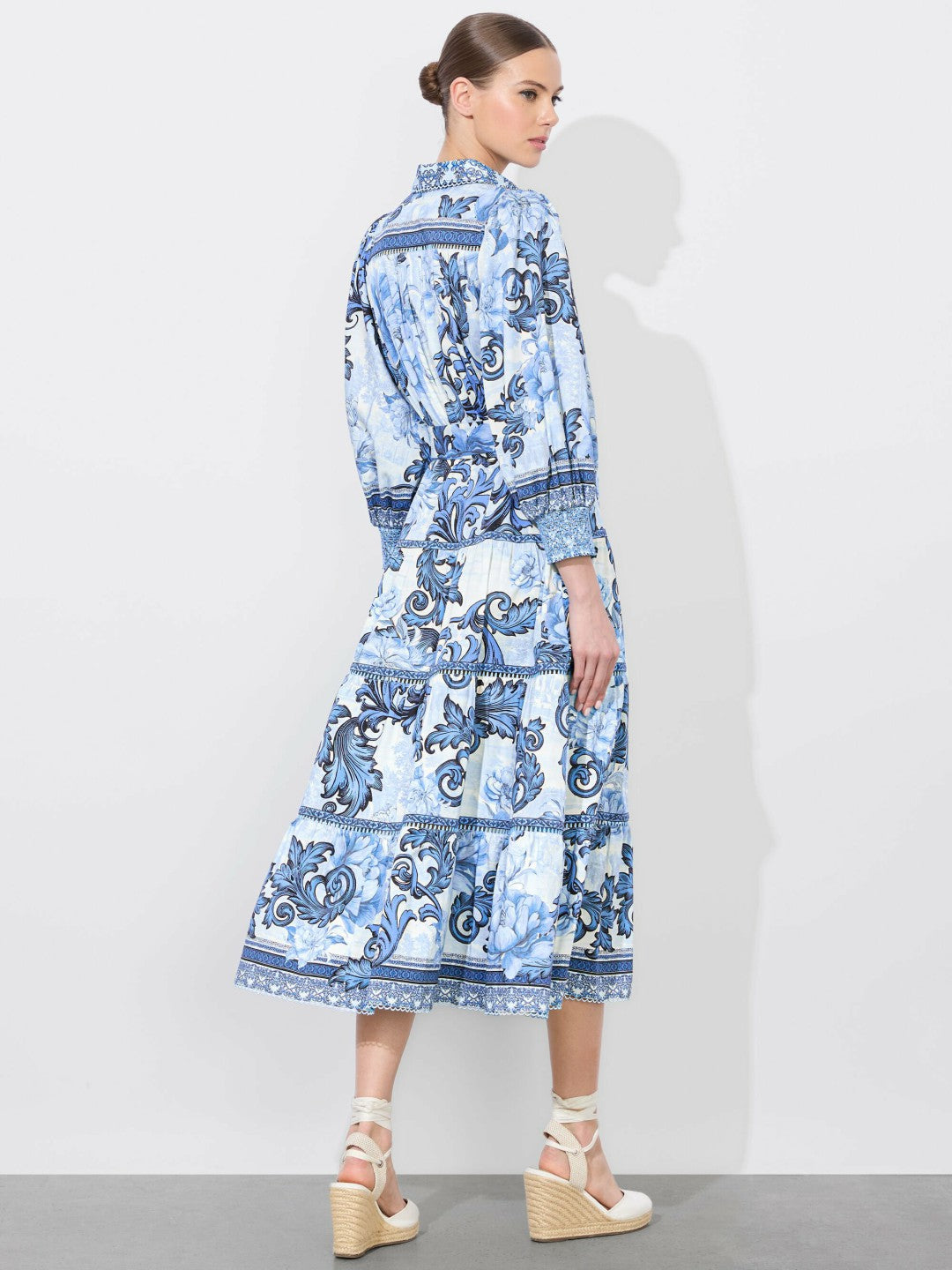 Geneva Midi Dress In Scroll Symphony - Alice + Olivia Women