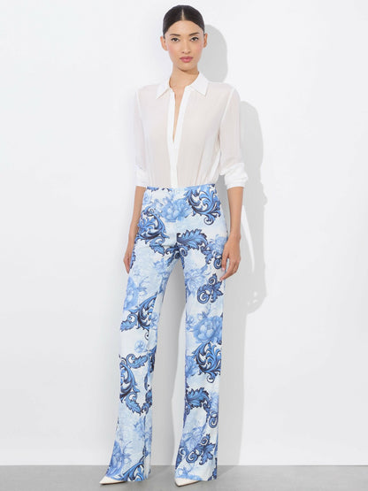 Teeny Bootcut Pant In Scroll Symphony - Alice + Olivia Women