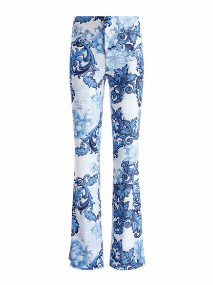 Teeny Bootcut Pant In Scroll Symphony - Alice + Olivia Women