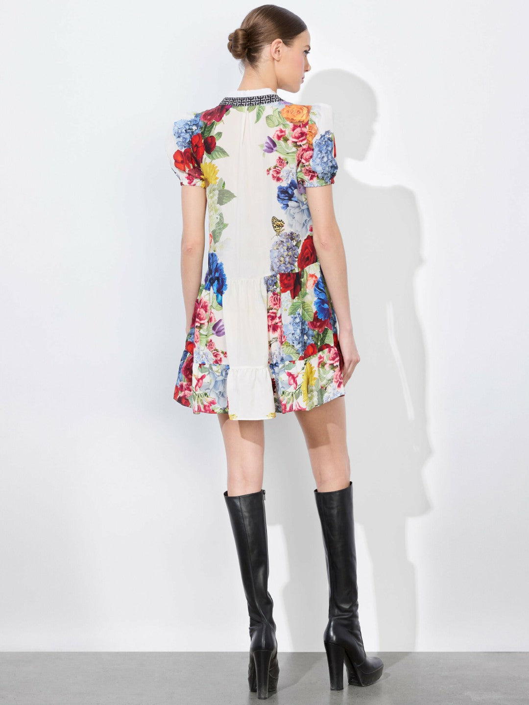 Claire Mini Dress In Garden Brunch Off White - Alice + Olivia Women