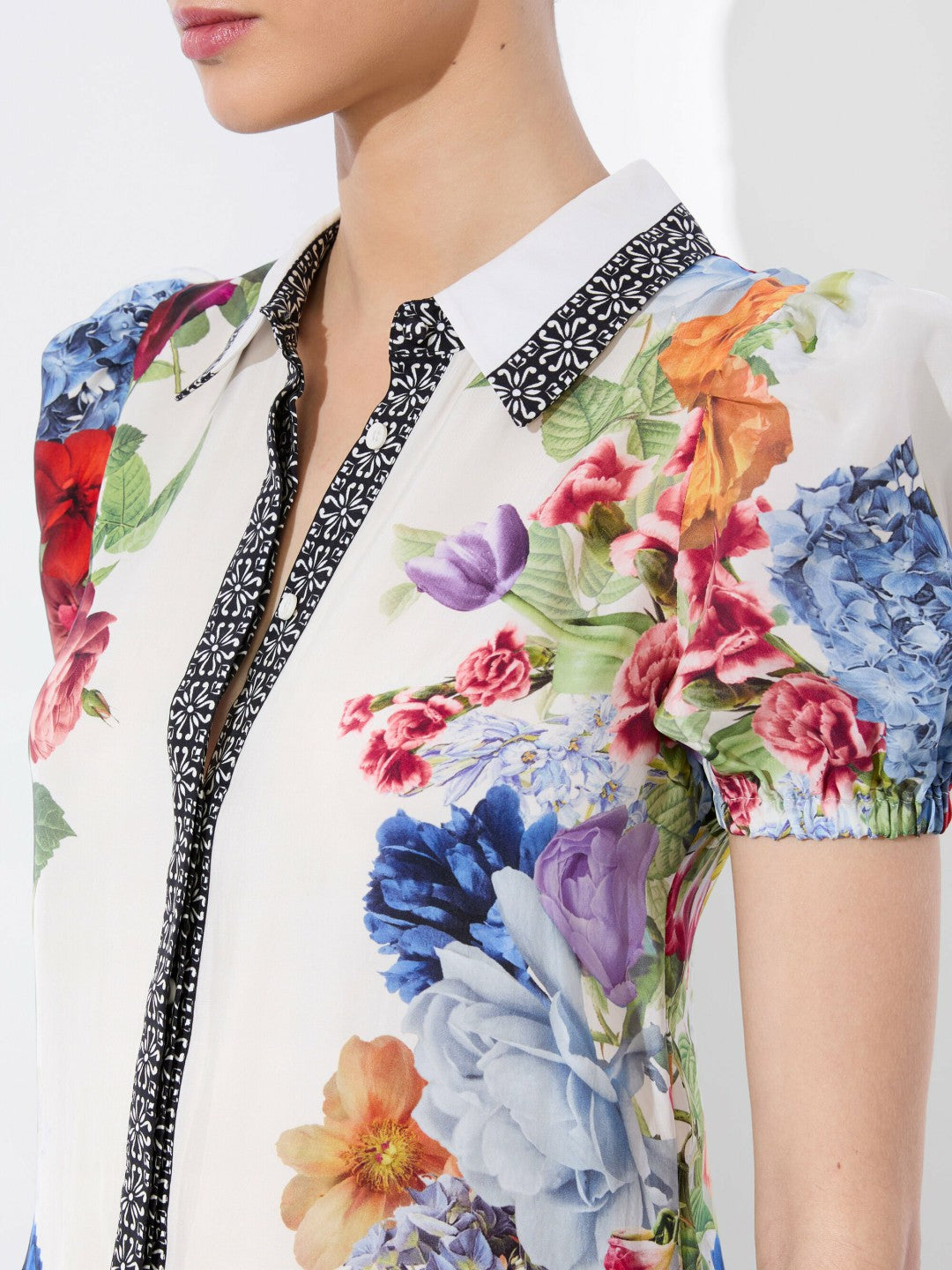 Claire Mini Dress In Garden Brunch Off White - Alice + Olivia Women