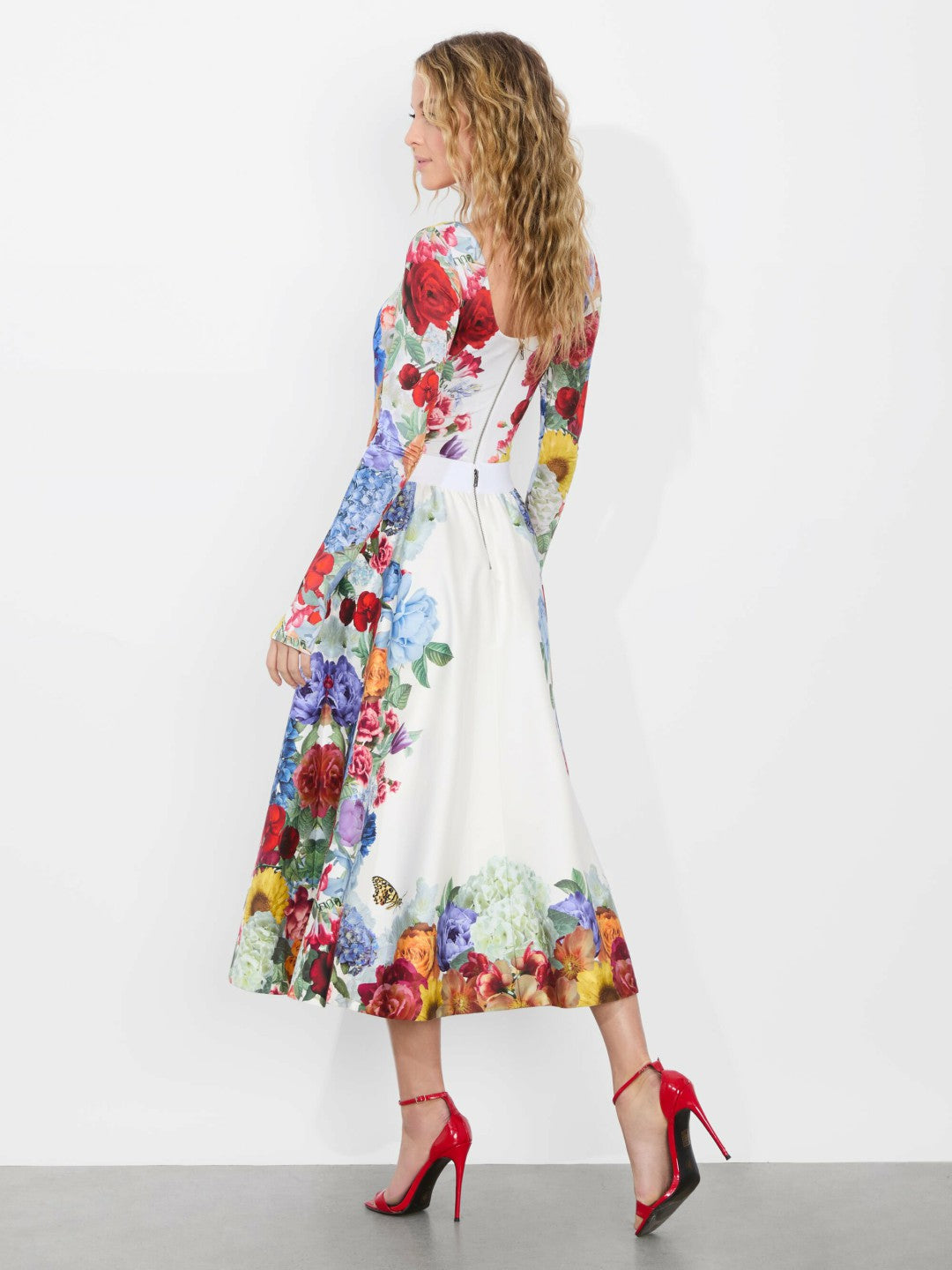 Earla Flare Skirt In Garden Brunch Off White - Alice + Olivia Women