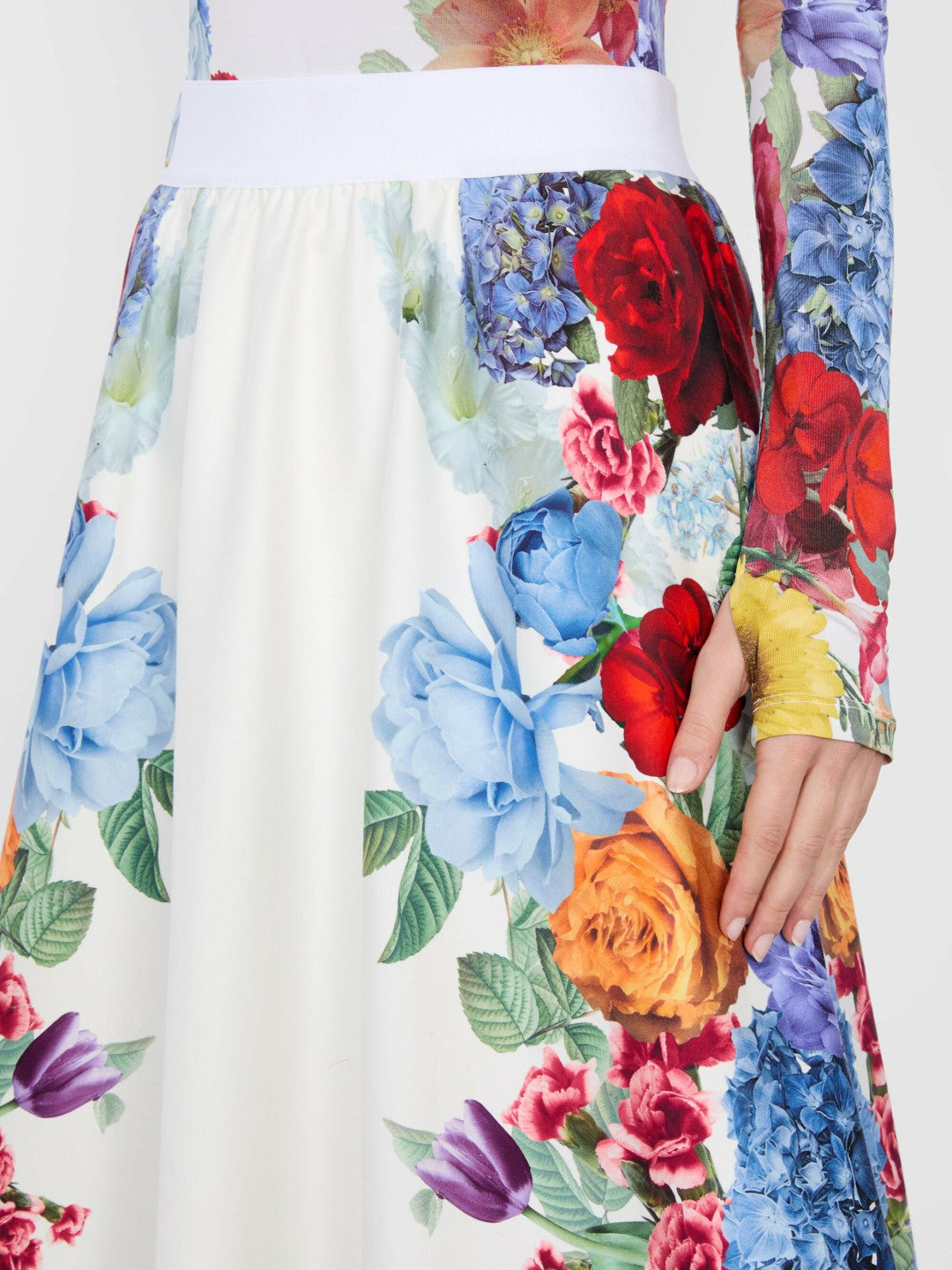 Earla Flare Skirt In Garden Brunch Off White - Alice + Olivia Women
