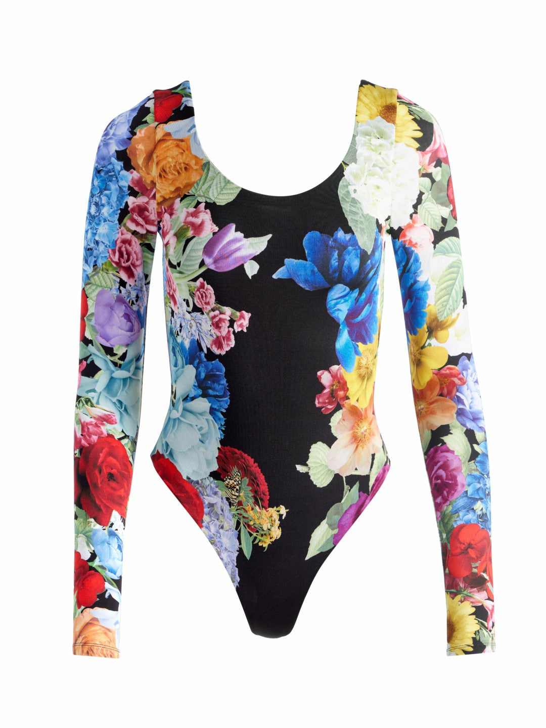 Rhys Ballet Bodysuit In Garden Brunch Black - Alice + Olivia Women