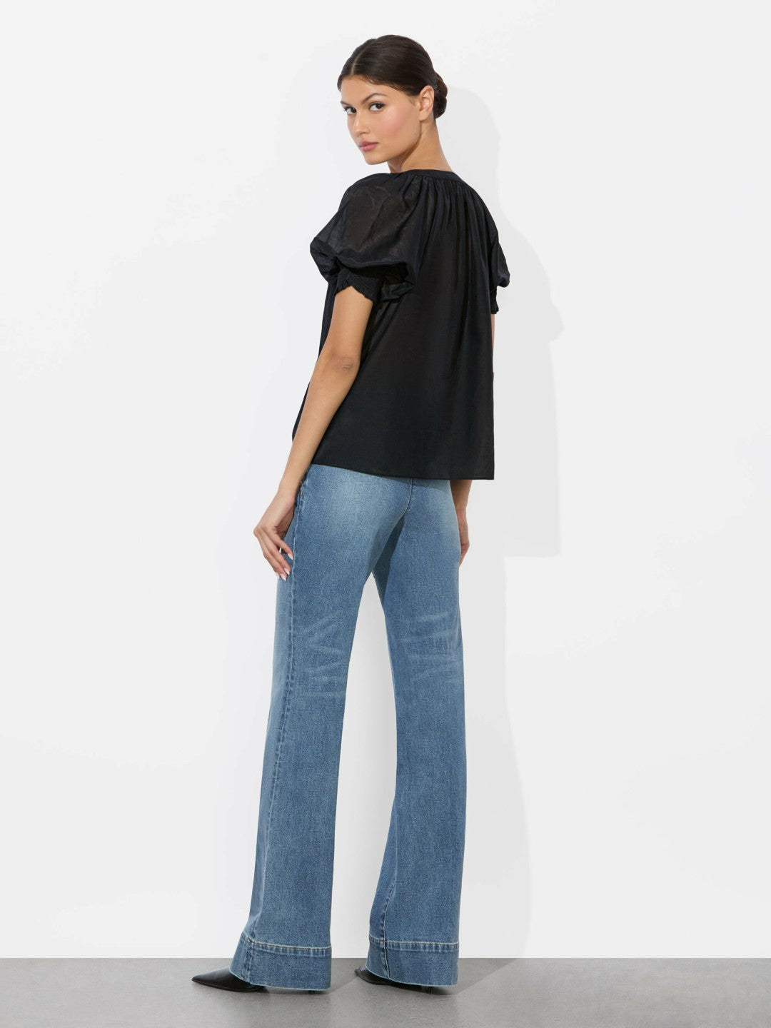 Thalia Button Down Blouse In Black - Alice + Olivia Women