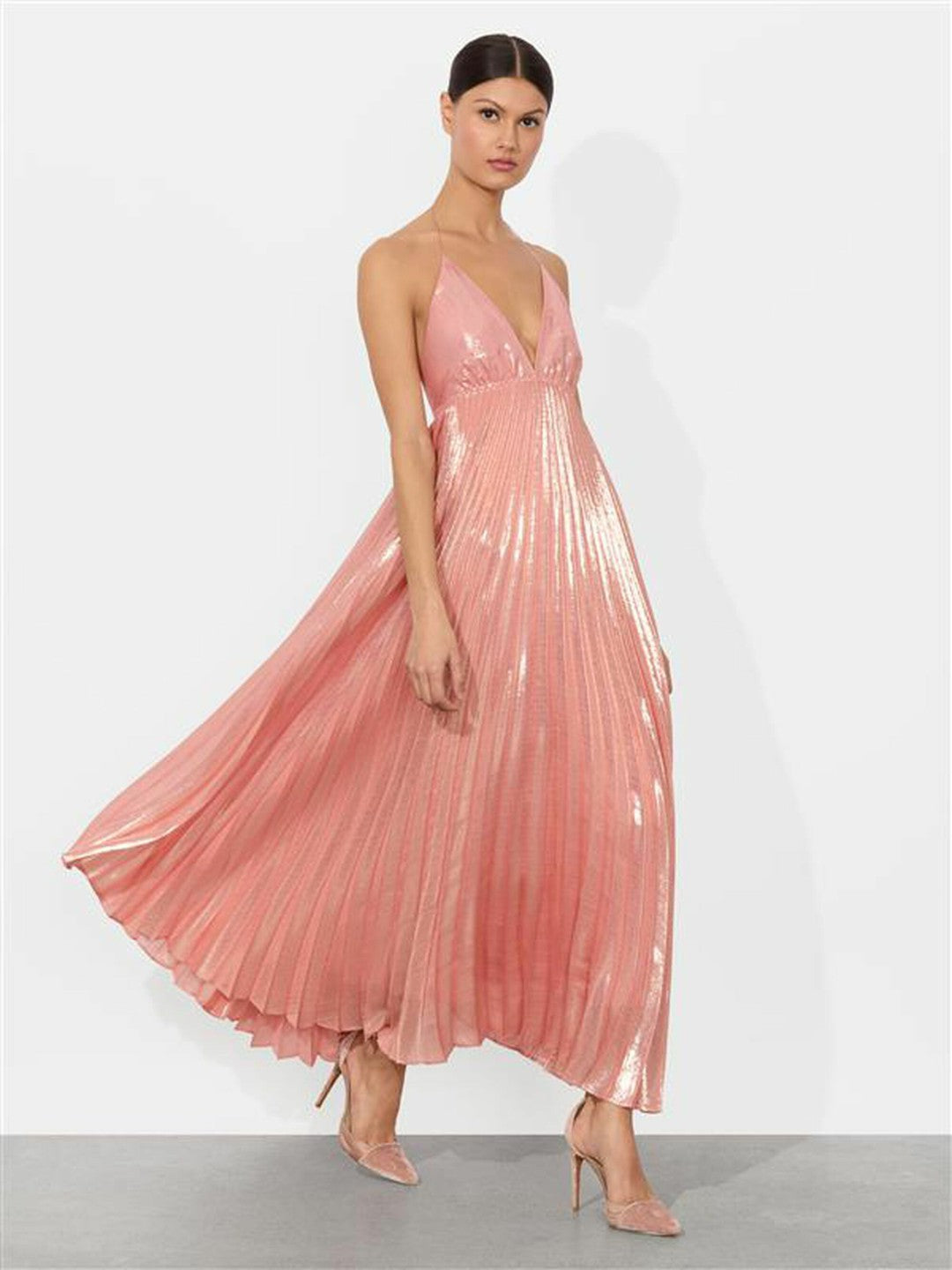Adalyn Halter Maxi Dress In Dusty Rose - Alice + Olivia Women