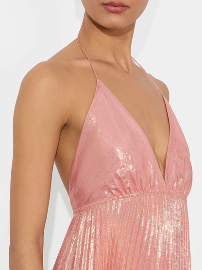 Adalyn Halter Maxi Dress In Dusty Rose - Alice + Olivia Women