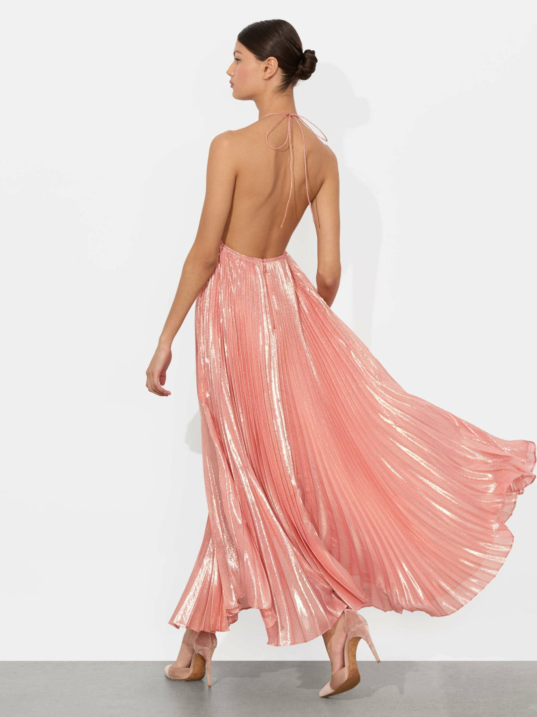 Adalyn Halter Maxi Dress In Dusty Rose - Alice + Olivia Women