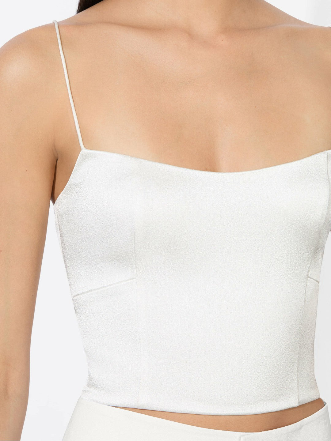 Saylor Bustier Cami Top In Off White - Alice + Olivia Women