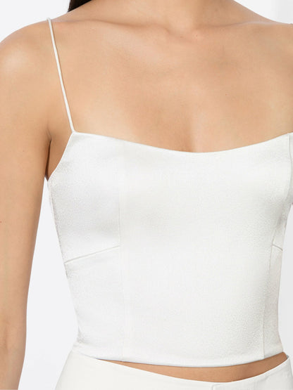 Saylor Bustier Cami Top In Off White - Alice + Olivia Women