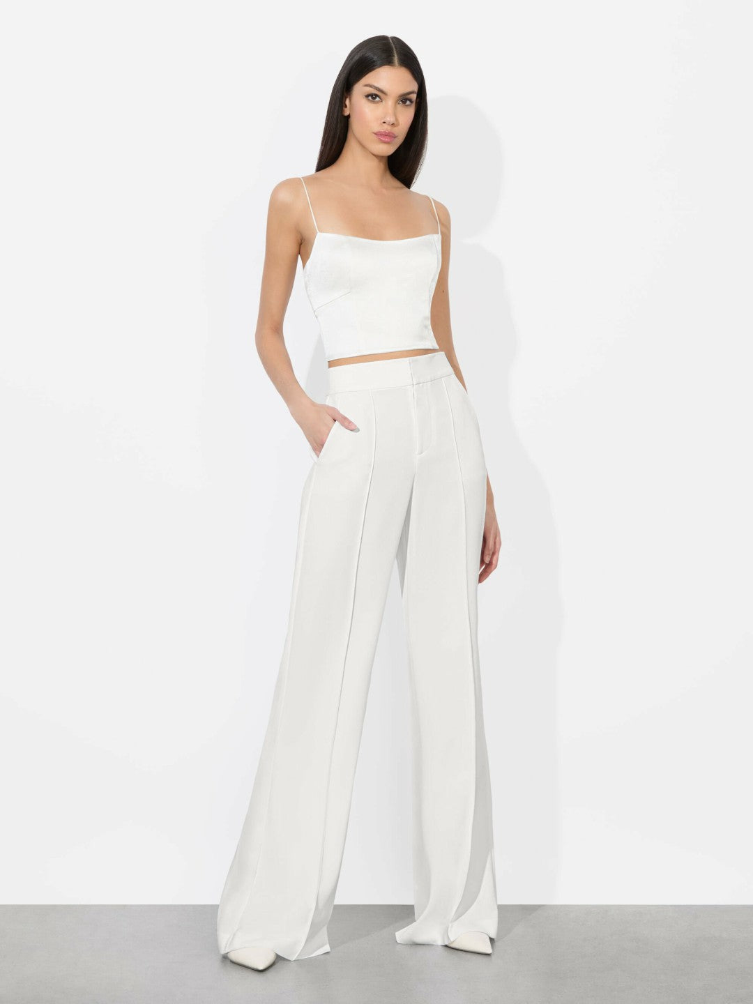 Saylor Bustier Cami Top In Off White - Alice + Olivia Women