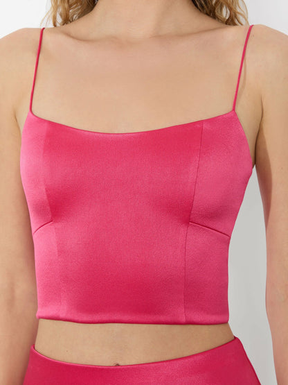 Saylor Bustier Cami Top In Raspberry - Alice + Olivia Women